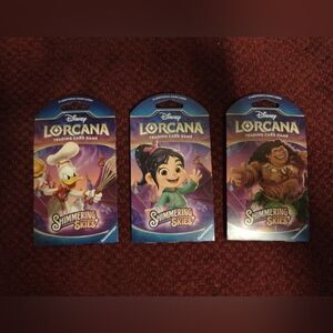 Lorcana Shimmering Skies Booster Packs Art Set 3 Packs